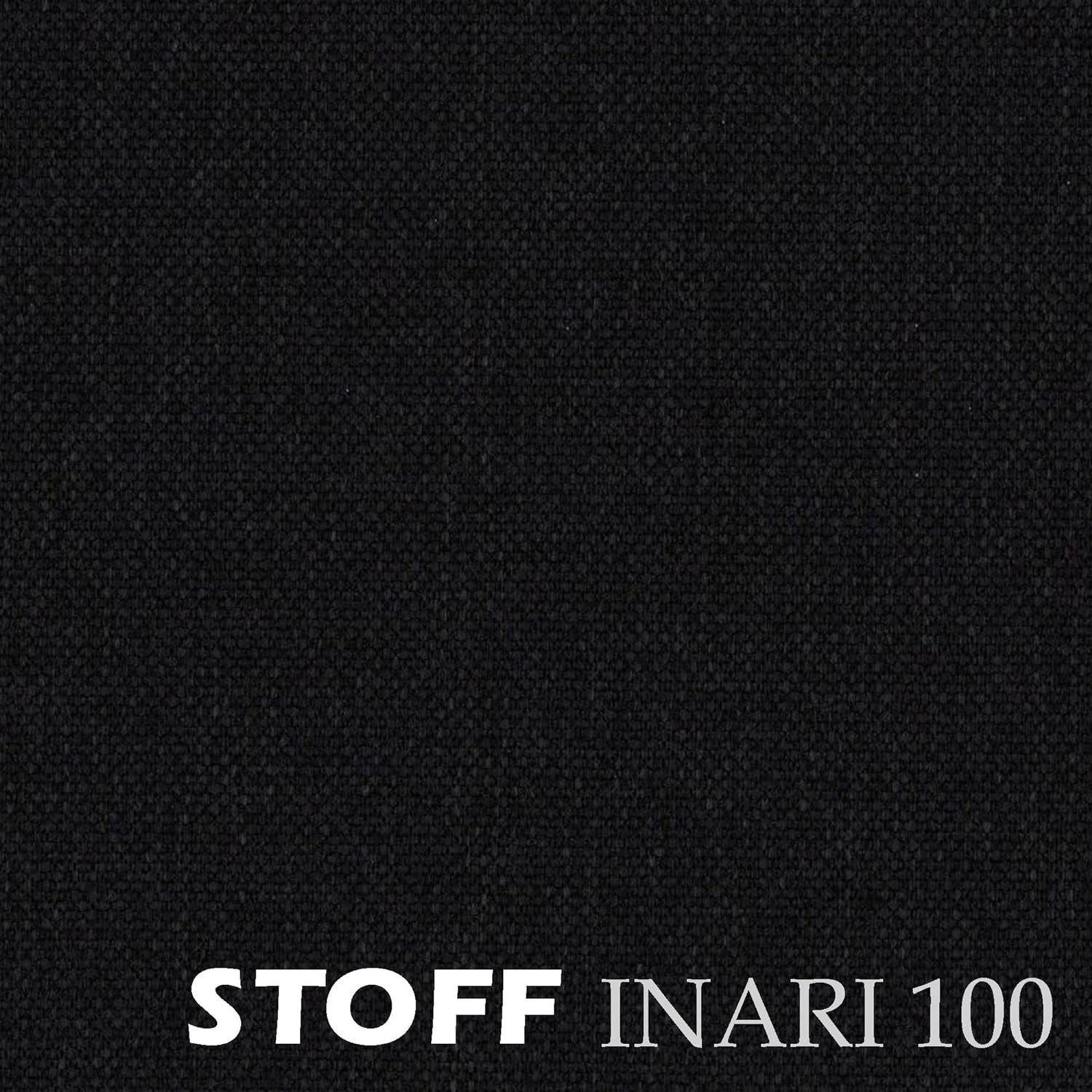 ECKBANK Alina - INARI-Stoff - 142 x 196 cm - Rechts - Schwarz - Schwarz, Textil/Metall (142/196cm) - AN-Moebel 4u