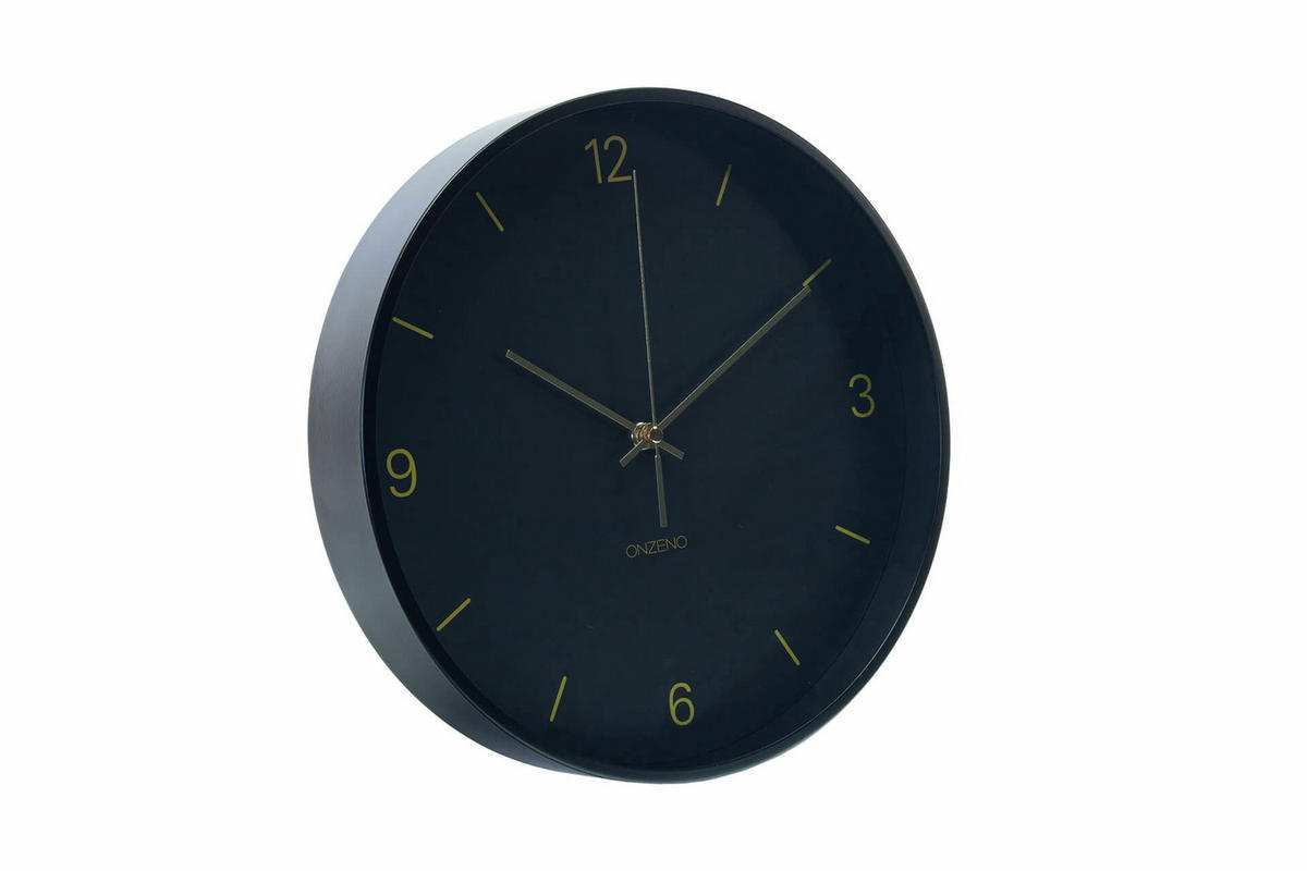 WANDUHR Design Blau 30/30 cm - Blau, Glas (30/30/5cm) - ONZENO