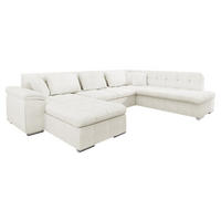 WOHNLANDSCHAFT Niko Bis, Seite: Links - Ecru, Holz/Textil (348/76/205cm) - MIRJAN24