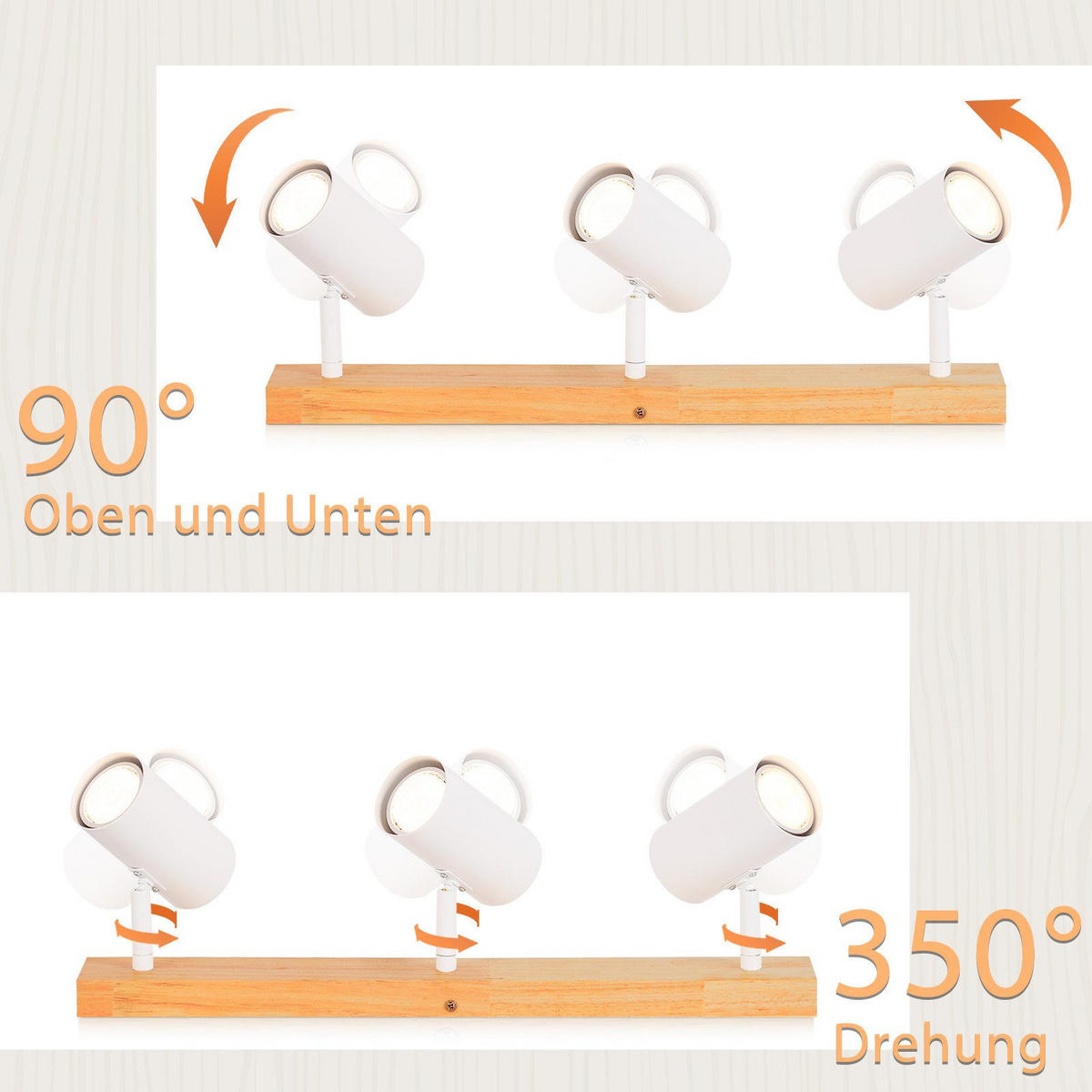 DECKENSTRAHLER Kagome 47/16.5/5.5cm - Weiß, Metall (47/16.5/5.5cm) - ZMH