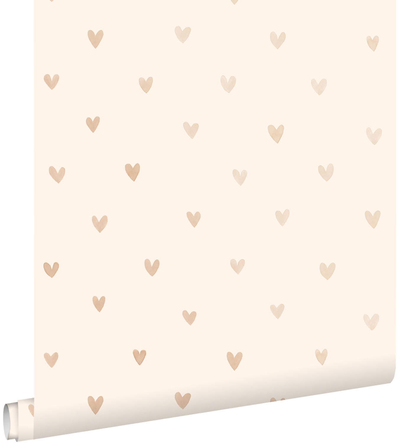 TAPETE Herzchen 53 cm x 10.05 m - Goldfarben, Papier (53/0.1cm) - ESTAhome