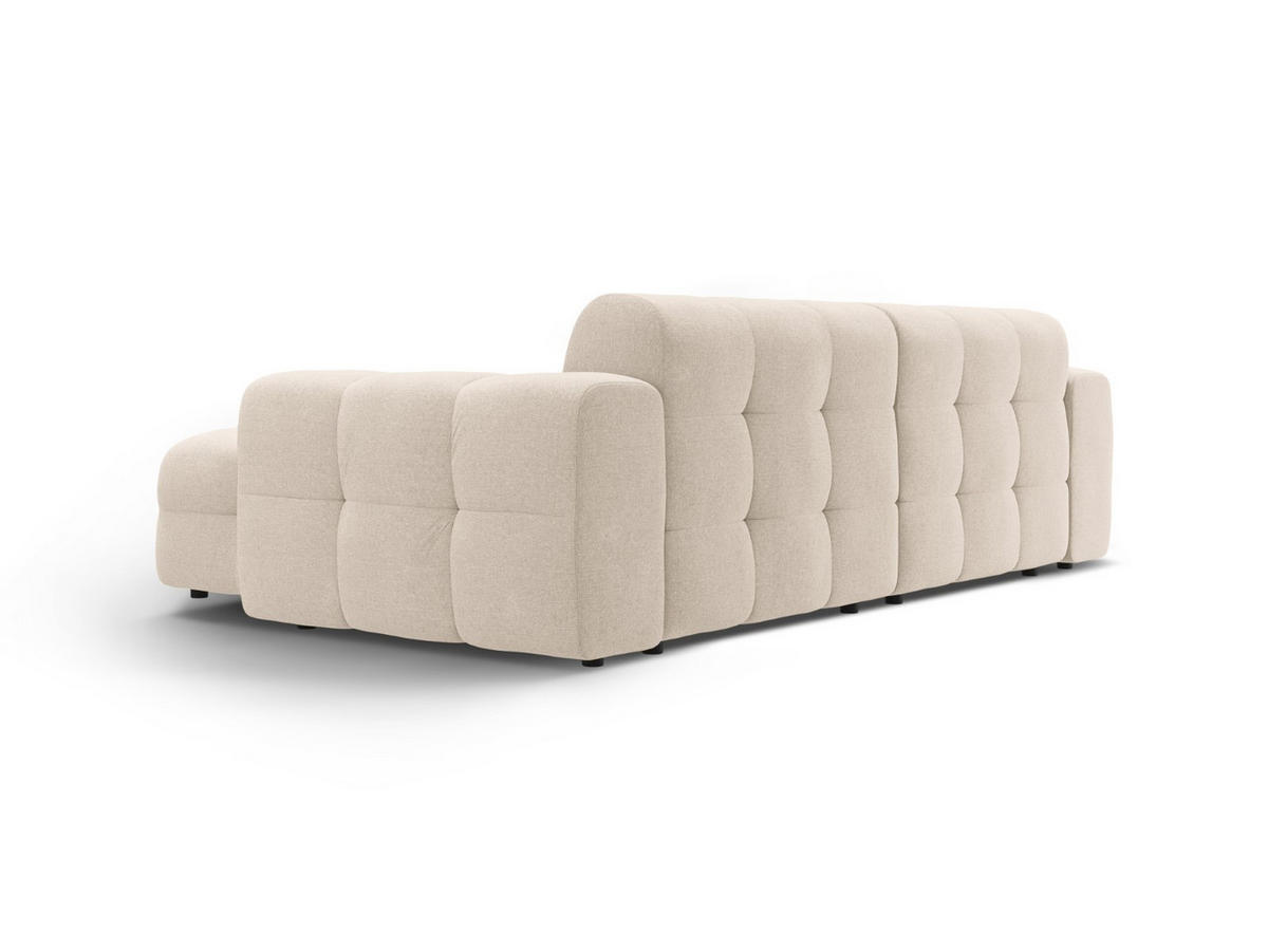 ECKSOFA rechts Kendal aus strukturiertem Stoff beige 4 Sitzplätze - Beige, Textil (173/256cm) - Micadoni