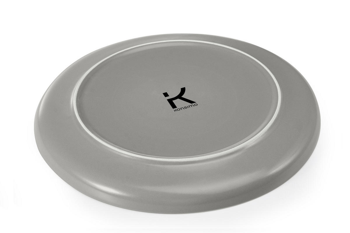 KOMBISERVICE VICTO 6 Personen 24-tlg - Grau, Keramik (27/2/27cm) - KONSIMO®