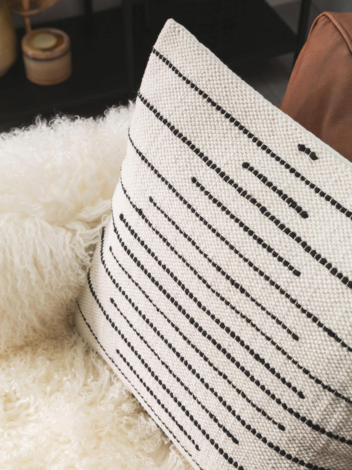 KISSENBEZUG Bo Ivory 45x45 cm - Creme, Textil (45/45cm) - benuta Pop