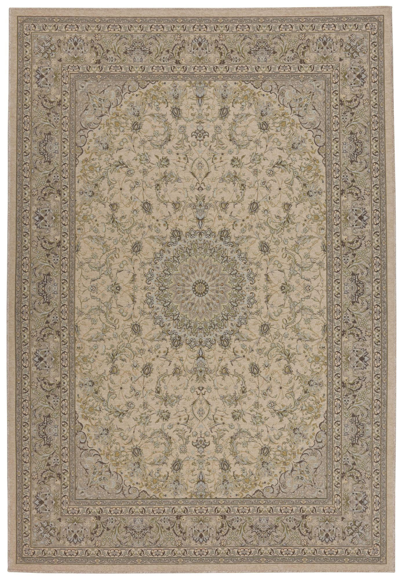 FLACHWEBTEPPICH Flomi Garden 80x150 cm - Beige, Textil (80/150cm) - THEKO