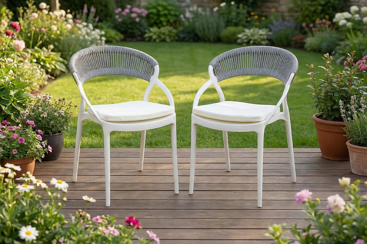 GARTENSTUHL KISO Grau Kunststoff Stapelbar - Grau, Kunststoff (54/79/58cm) - KAWOLA