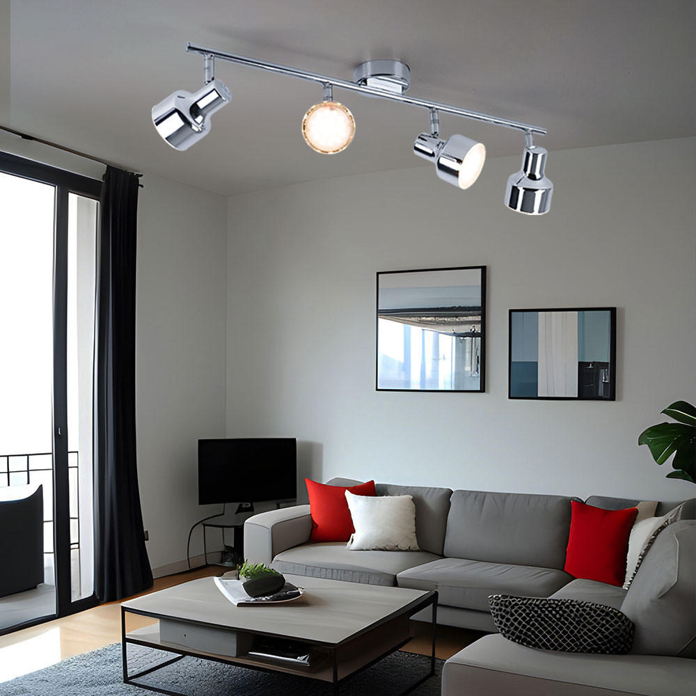 Thumbnail - Globo Lighting Led, Silber, Metall, 8x12x60 cm, Lampen & Leuchten, Innenbeleuchtung, Deckenleuchten