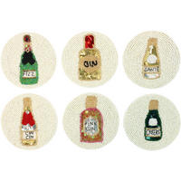 DEKOOBJEKT Bottles 6er Set 10 cm - Multicolor, Textil (10/1/10cm) - FURNARO