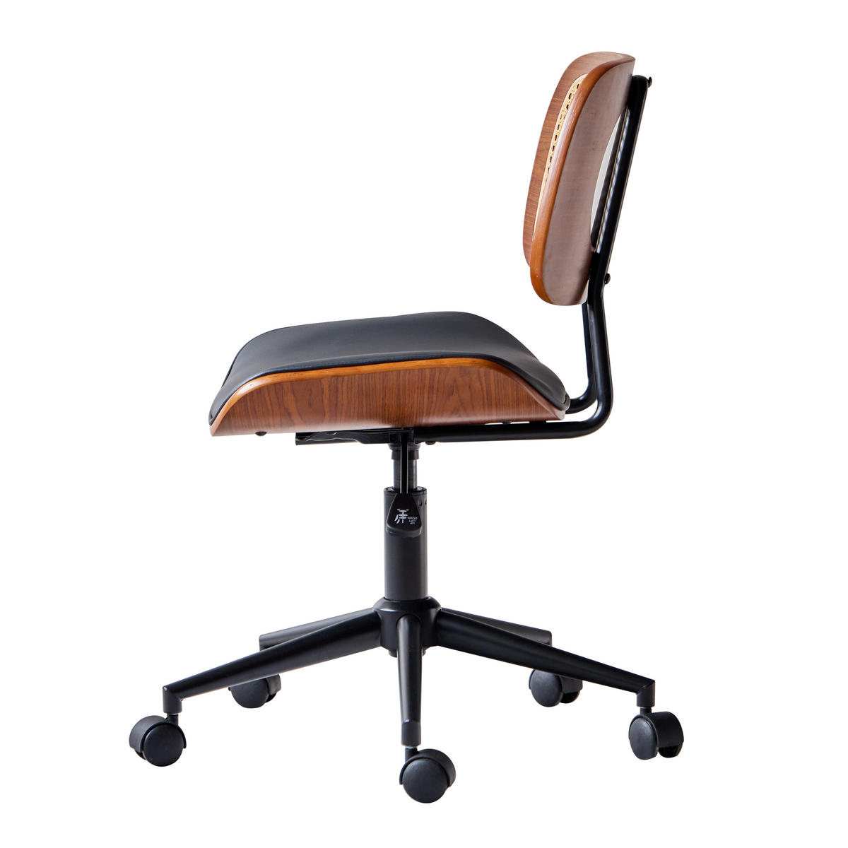 DREHSTUHL Stoff Schwarz - Schwarz, Textil (49/85/52.5cm) - Nordlys