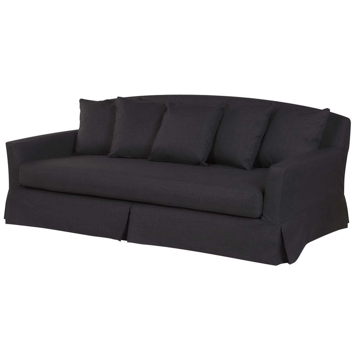 3-SITZER-SOFA Polyester Schwarz Gilja - Schwarz, Textil (212/89/107cm) - Beliani