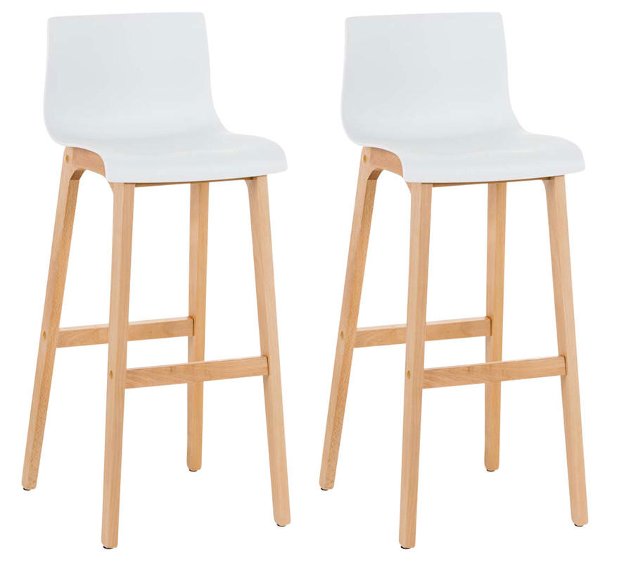 Deluke Barhocker Weiß 41x101x46 cm