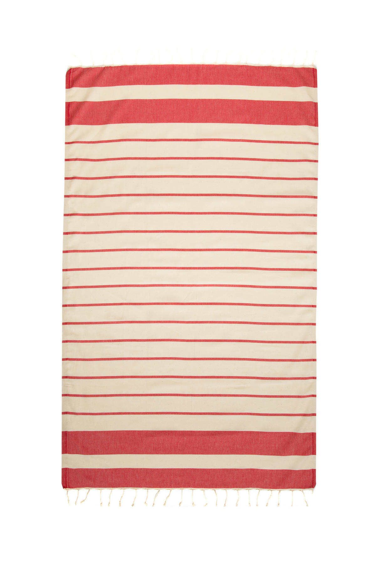 HAMAMTUCH Gestreift 100% Baumwolle 100x180 Rot - Rot, Textil (180/100cm) - Villa Möbel