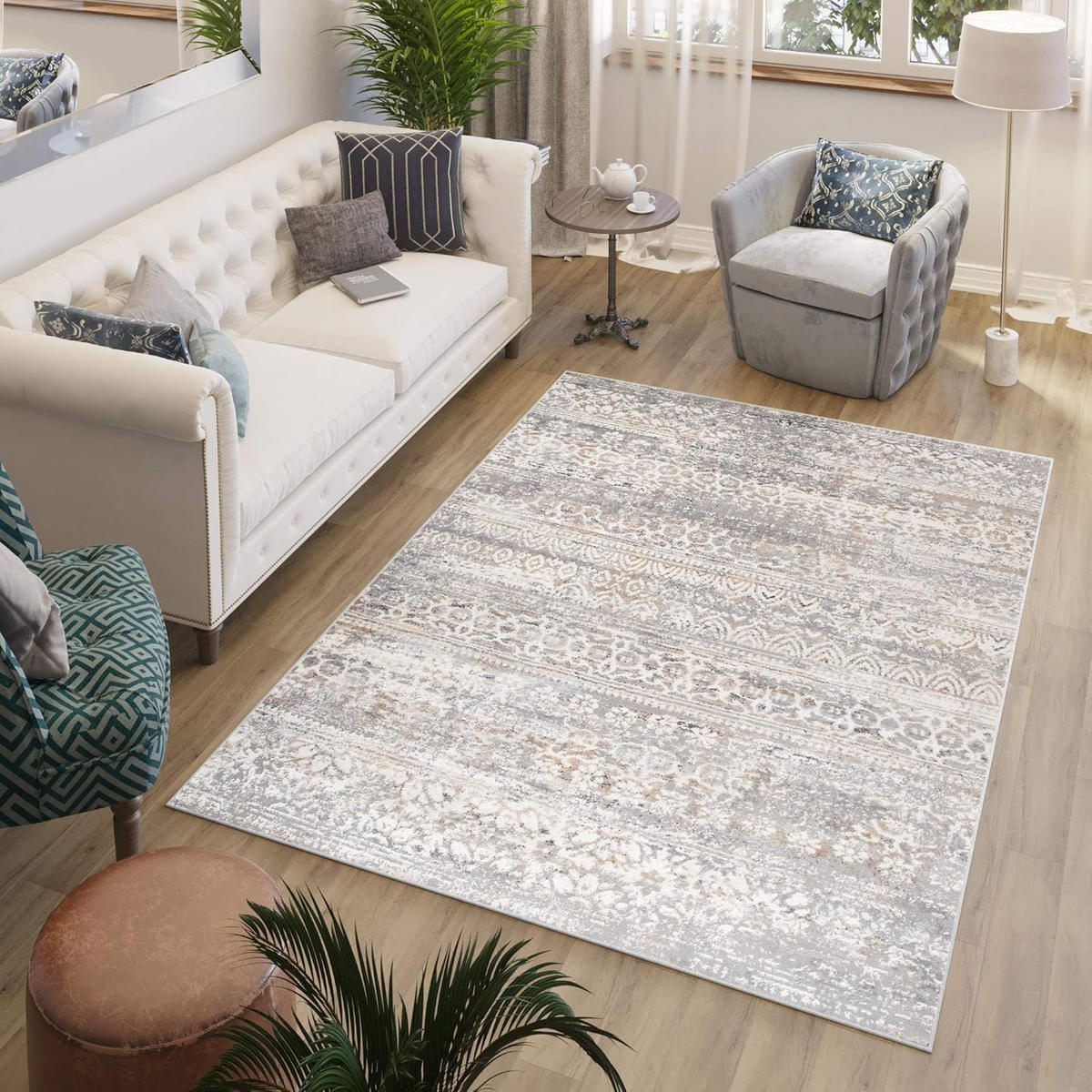 TEPPICH VALLEY Grau 120/170 cm - Grau, Textil (120/170cm) - Tapiso