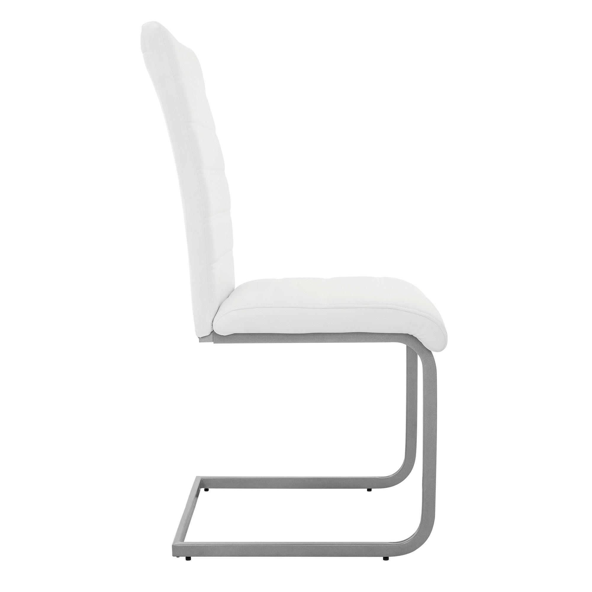 ESSZIMMERSTUHL weiß 4er Set - Weiß, Metall (40/102/57cm) - ML-DESIGN