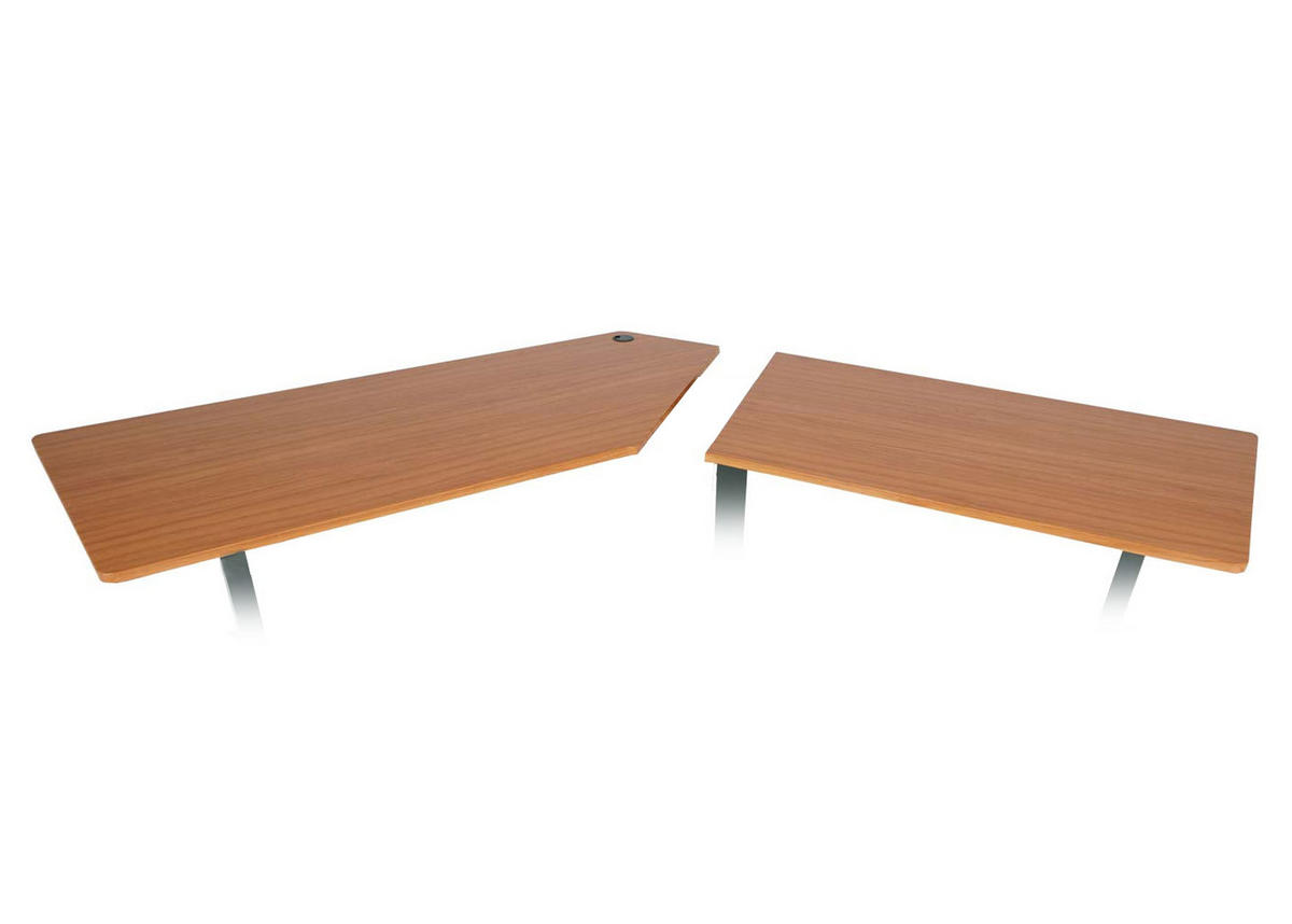 ECK-SCHREIBTISCHPLATTE Braun - Braun, Holz (75/165/2cm) - MCW