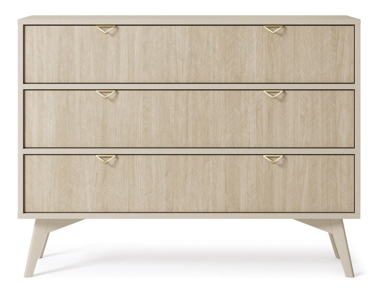 KOMMODE - Abeto Beige S106 - Eichefarben/Beige, Holz (106/80/38cm) - Möblo