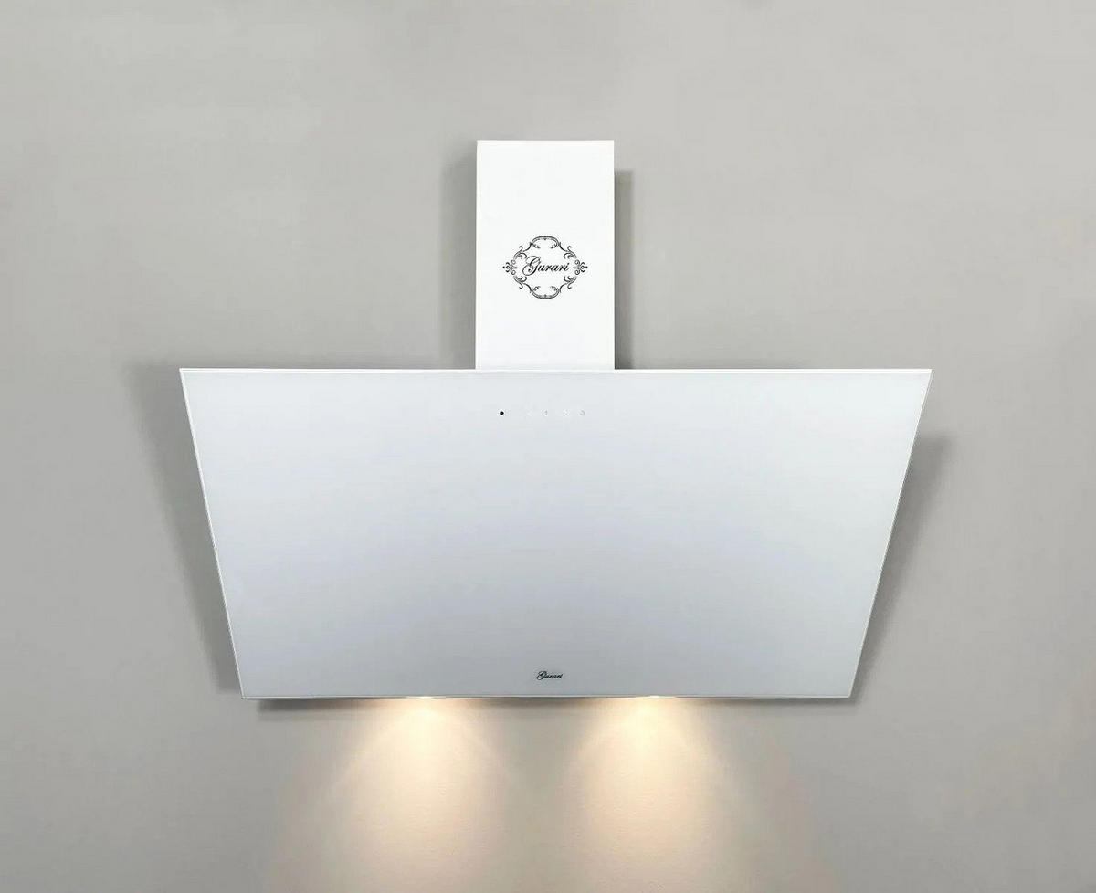 DUNSTABZUGSHAUBE GCH D 286 WH 9 Prime N, Weiß Glas, 90cm, 1000m³/h - Weiß, Glas (89.6/38.5/38cm) - Gurari