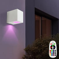 RGB LED WANDLEUCHTE Aluminium Weiß - Weiß, Glas (9.2/6.8/8cm)