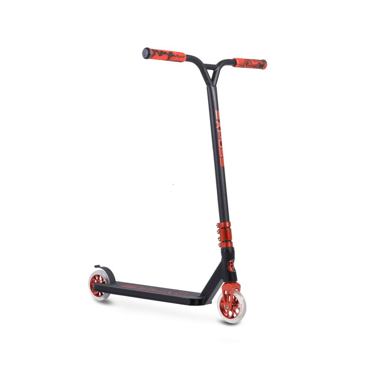 KINDERROLLER Stunt Expose rot ABEC-9 Lager, PU-Räder, ab 10 Jahren, aus Aluminium - Rot, Metall (70/12/60cm)