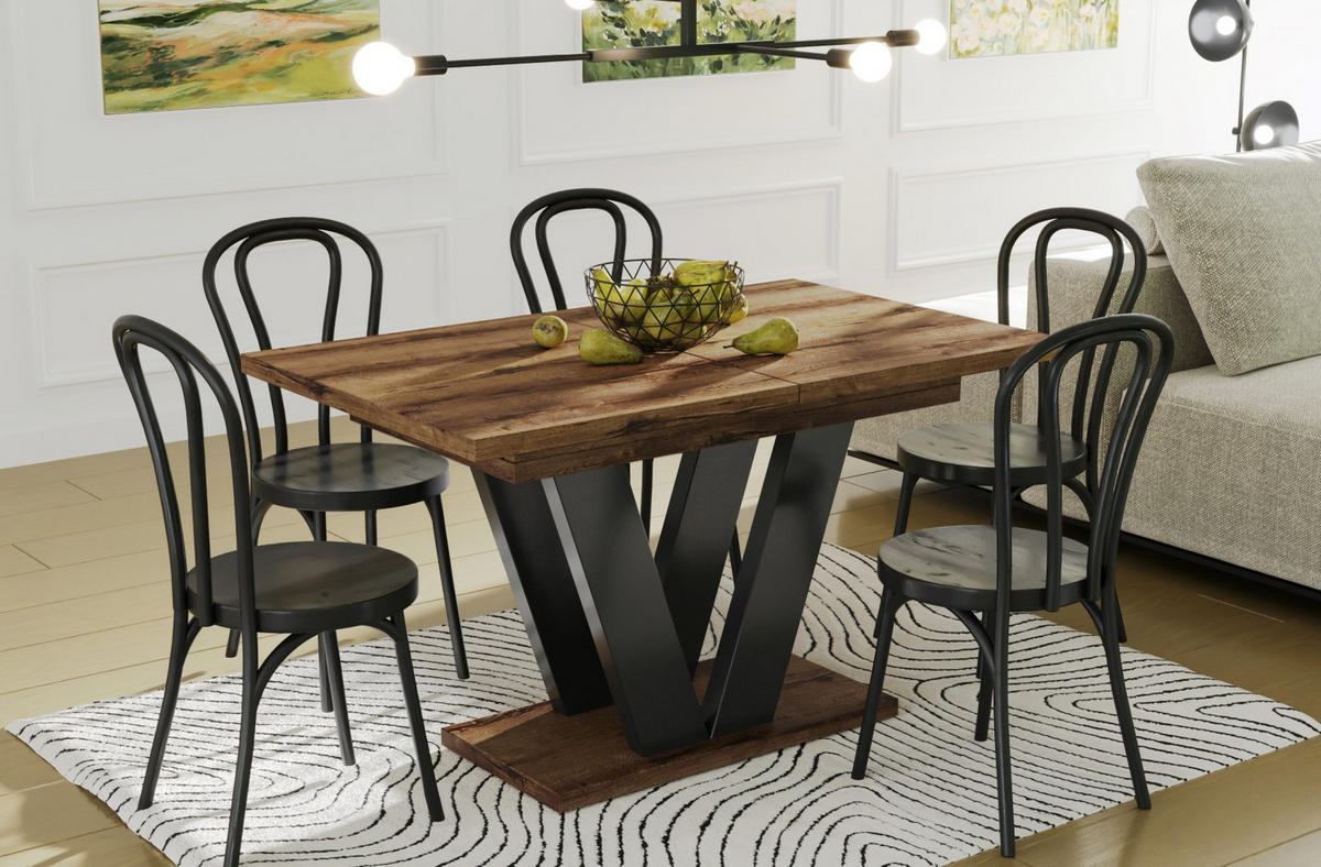 ESSTISCH Lara ausziehbar bis 210 cm - Mooreichefarben, Holzwerkstoff (130/80/80cm) - Endo-Moebel