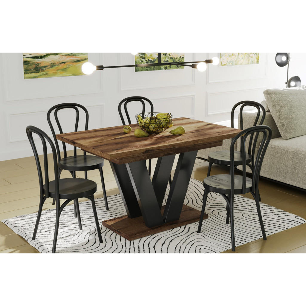 Thumbnail - Endo-Moebel Esstisch, Mooreiche, Holzwerkstoff, Rechteckig,Rechteckig, 80x80x130 cm, Esszimmer, Tische, Esstische
