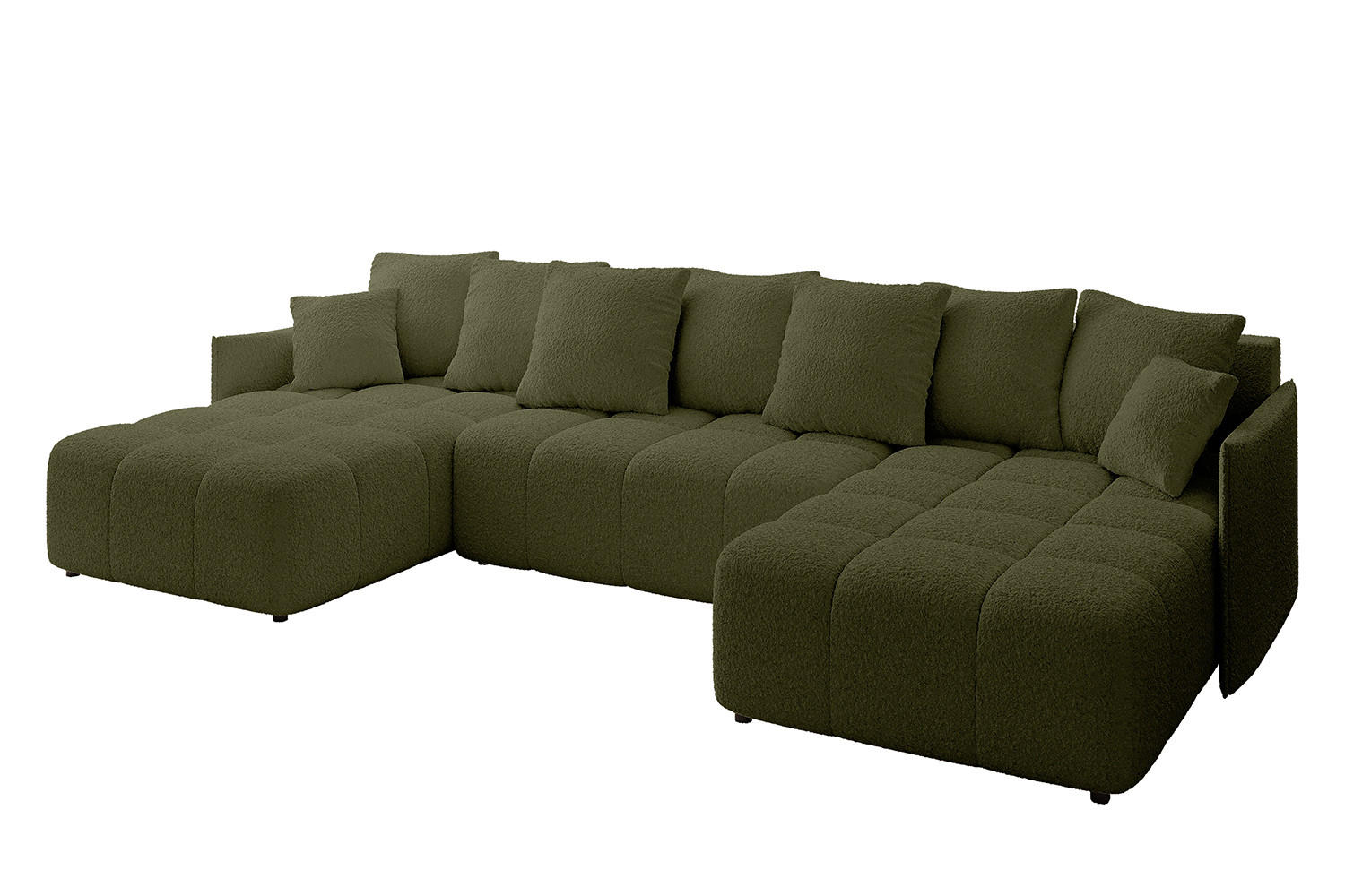 Altdecor Wohnlandschaft Olivgrün 350x68x190 cm