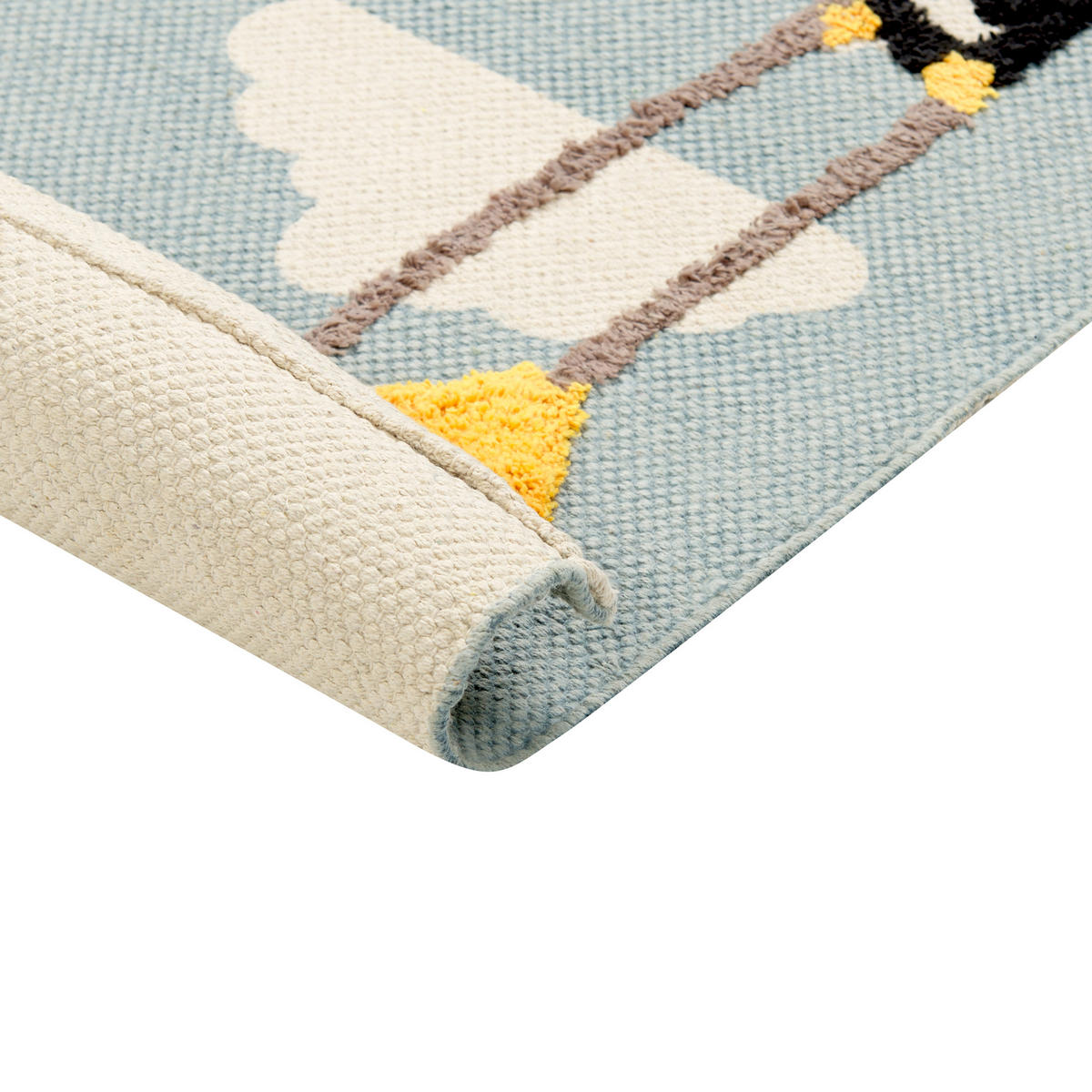 KINDERTEPPICH Barus 150/80 cm - Blau, Textil (80/150cm) - Beliani