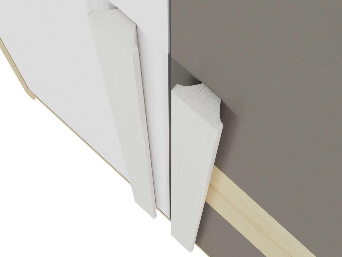 KLEIDERSCHRANK – DROP 0201 – 80 cm – Drop – Weiß - Weiß, Holzwerkstoff (80/199/55cm) - hi-markt
