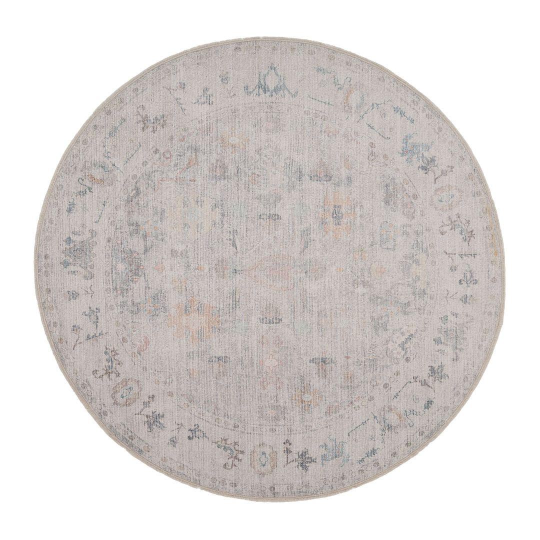 RUNDE TEPPICH Ishani Audrey Beige - Beige, Textil (196/196cm) - Kukoon Rugs