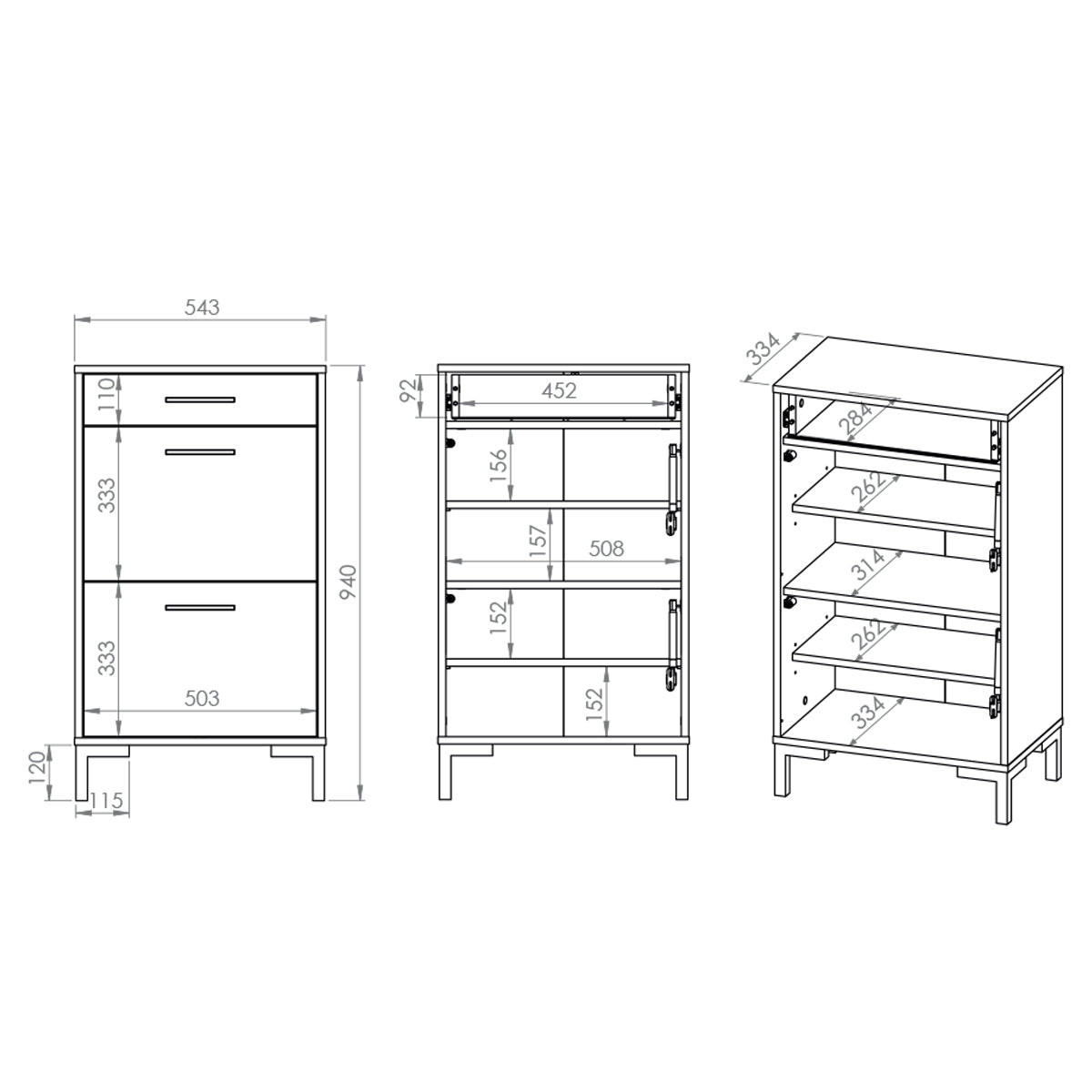 BOTNÍK Liora Drevo - hnedá, kompozitné drevo (55/94/34cm) - Petits-meubles