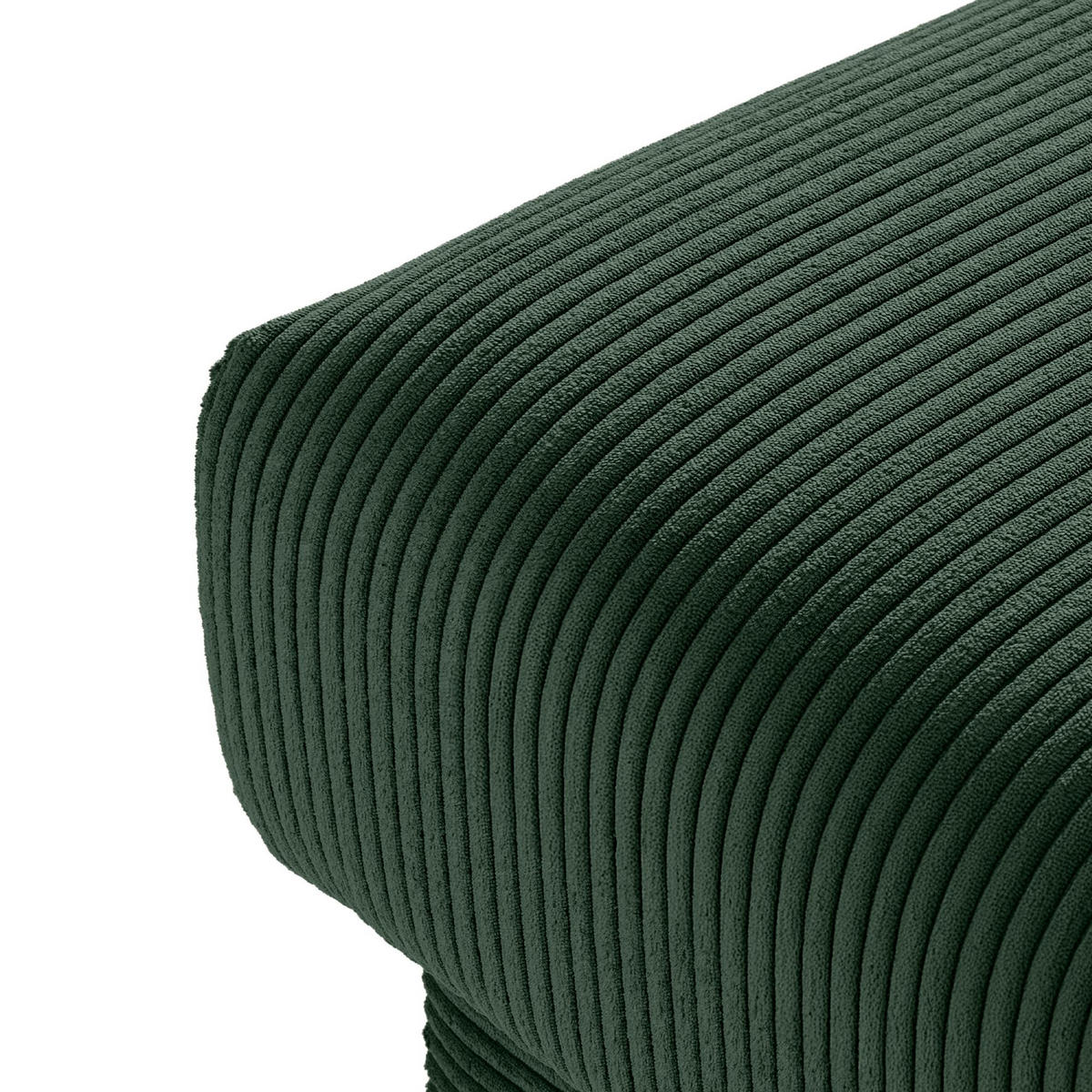 HOCKER GUSTAVO II, Dunkelgrün - Dunkelgrün/Braun, Holz/Holzwerkstoff (92/49/92cm) - KONSIMO®