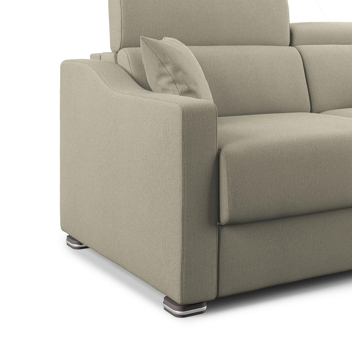 SCHLAFSOFA Amber - Creme, Textil (171/100/98cm) - Divani.store