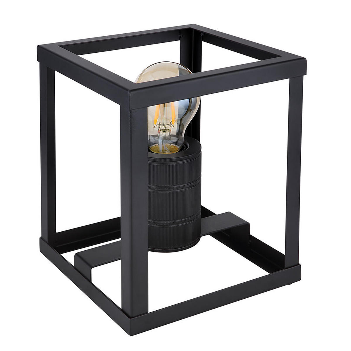 LED TISCHLEUCHTE Metallrahmen Schwarz - Schwarz, Metall (17/17/20cm) - Globo Lighting