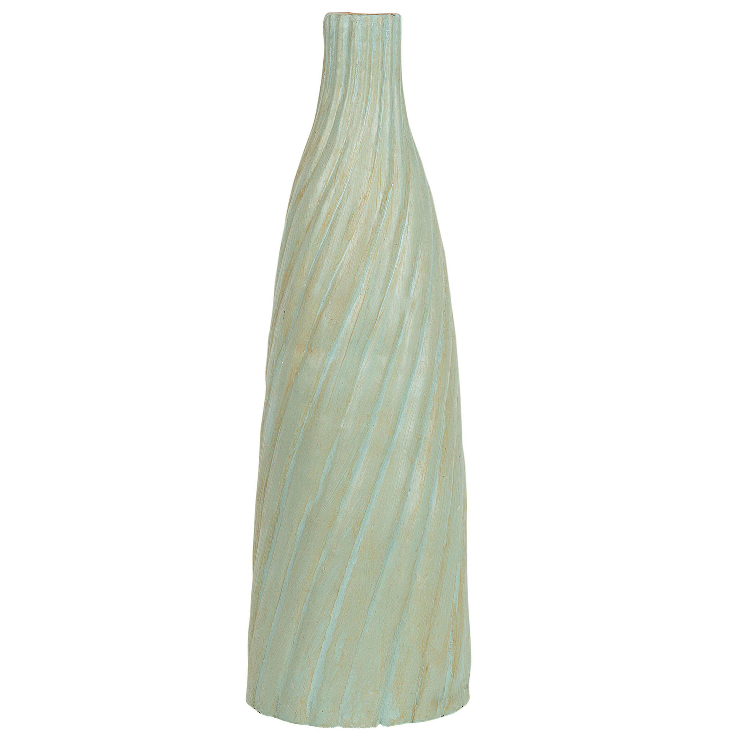 DEKOVASE Terrakotta grün Florentia - Grün, Stein (54cm) - Beliani