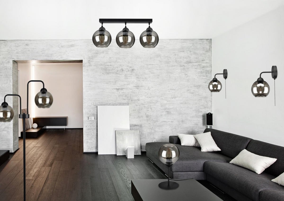 PENDELLEUCHTE HAGEN - Schwarz, Glas/Metall (15/70/70cm) - kiki design