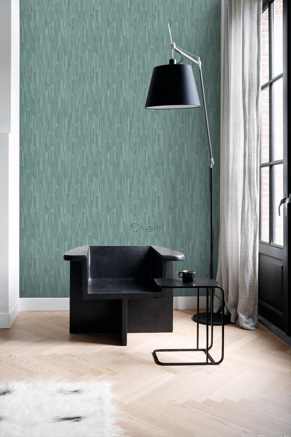 TAPETE 3D Holzoptik 50 x 900 cm - Blau, Papier (50/900cm) - Origin Wallcoverings