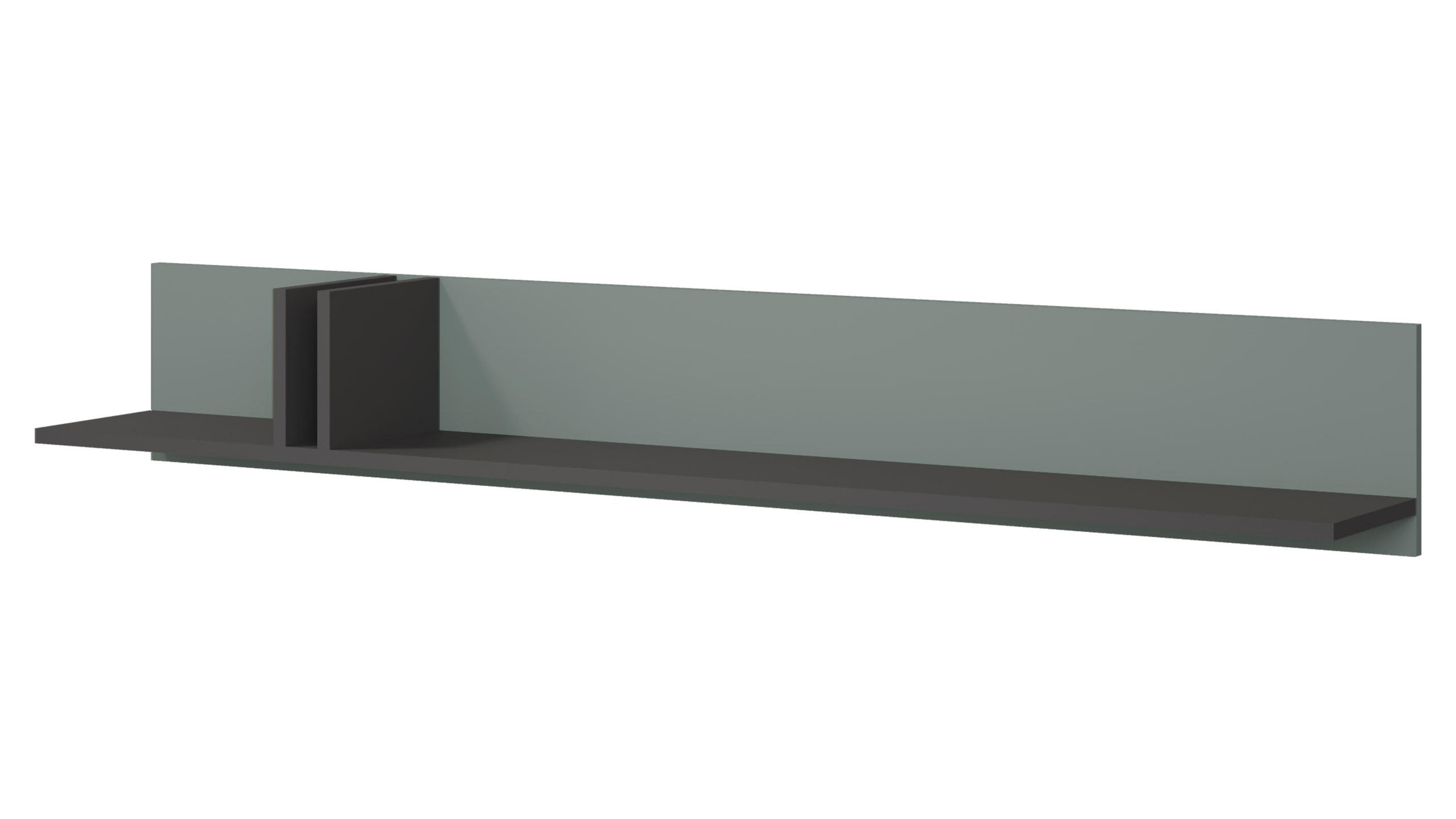 WANDREGAL Alsy AL14 - Anthrazit/Grün, Holzwerkstoff (150/22/22cm) - MIRJAN24