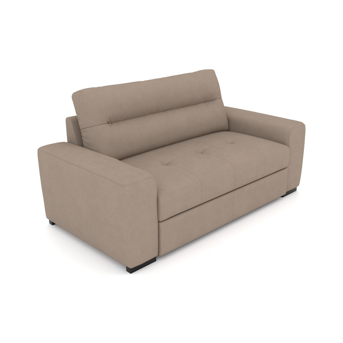 2-SITZER Carlisle Flachgewebe Braun 183/97/93 cm - Mauve, Kunststoff/Textil (183/93/97cm) - foamnova