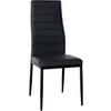 STUHL Lederlook schwarz - Schwarz, Textil/Metall (41.5/99/40cm) - CLP