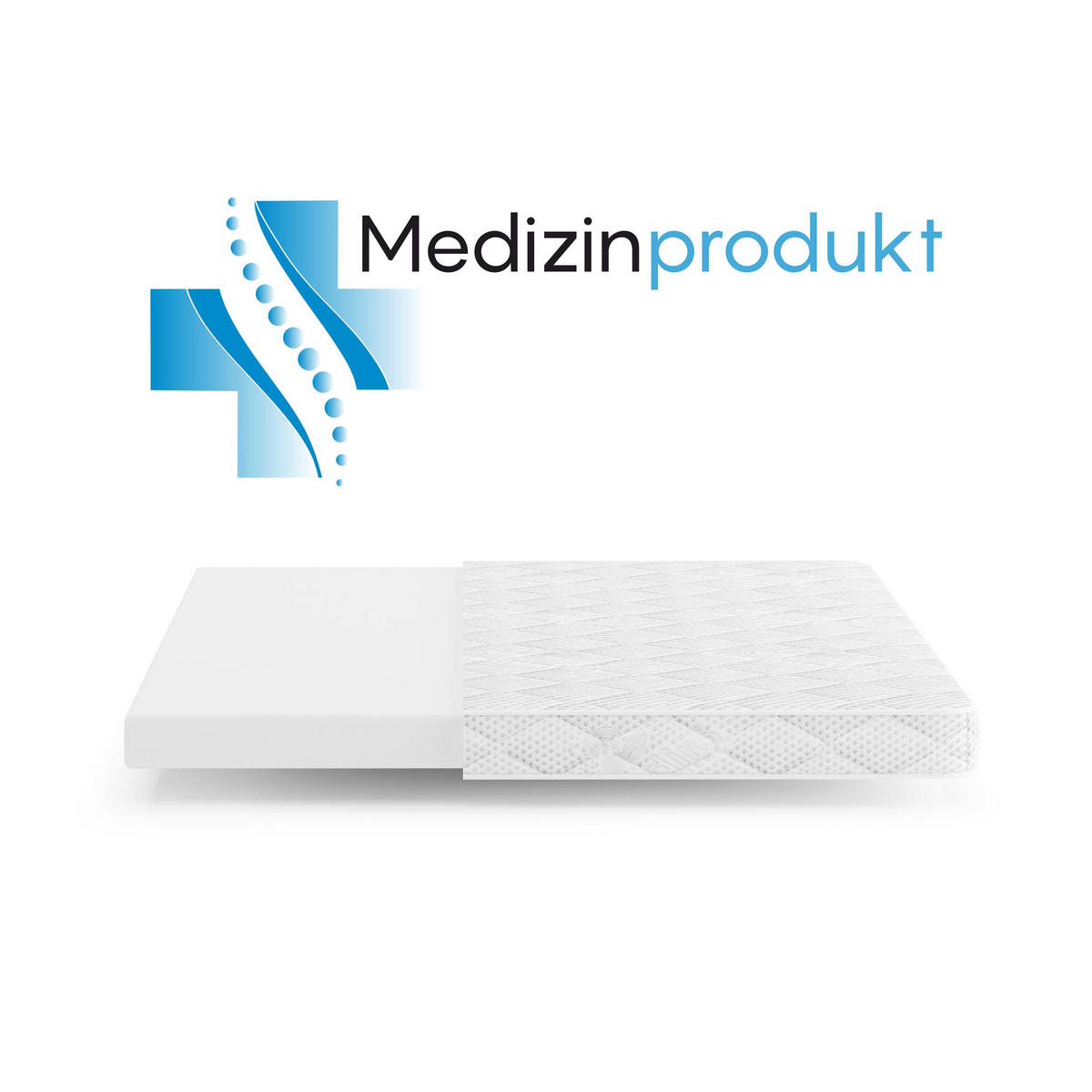 KALTSCHAUMMATRATZE Ergo+ 10 cm, Schaummatratze, H2, 120x200 - Weiß, Kunststoff (120/200cm) - Beautysofa