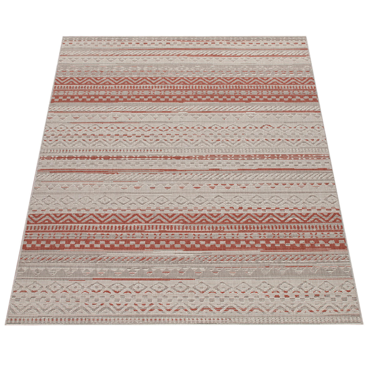 OUTDOORTEPPICH 120/170 cm Ostende 544 - Rot, Textil (120/170cm) - Paco Home