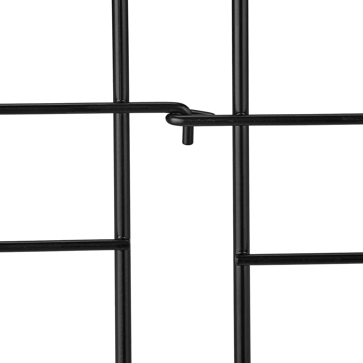 6XBEETZAUN - Schwarz, Metall (42/74/1.5cm) - Relaxdays