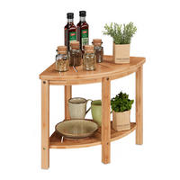 ECKREGAL - Hellbraun, Holz (55/42/39.5cm) - Relaxdays