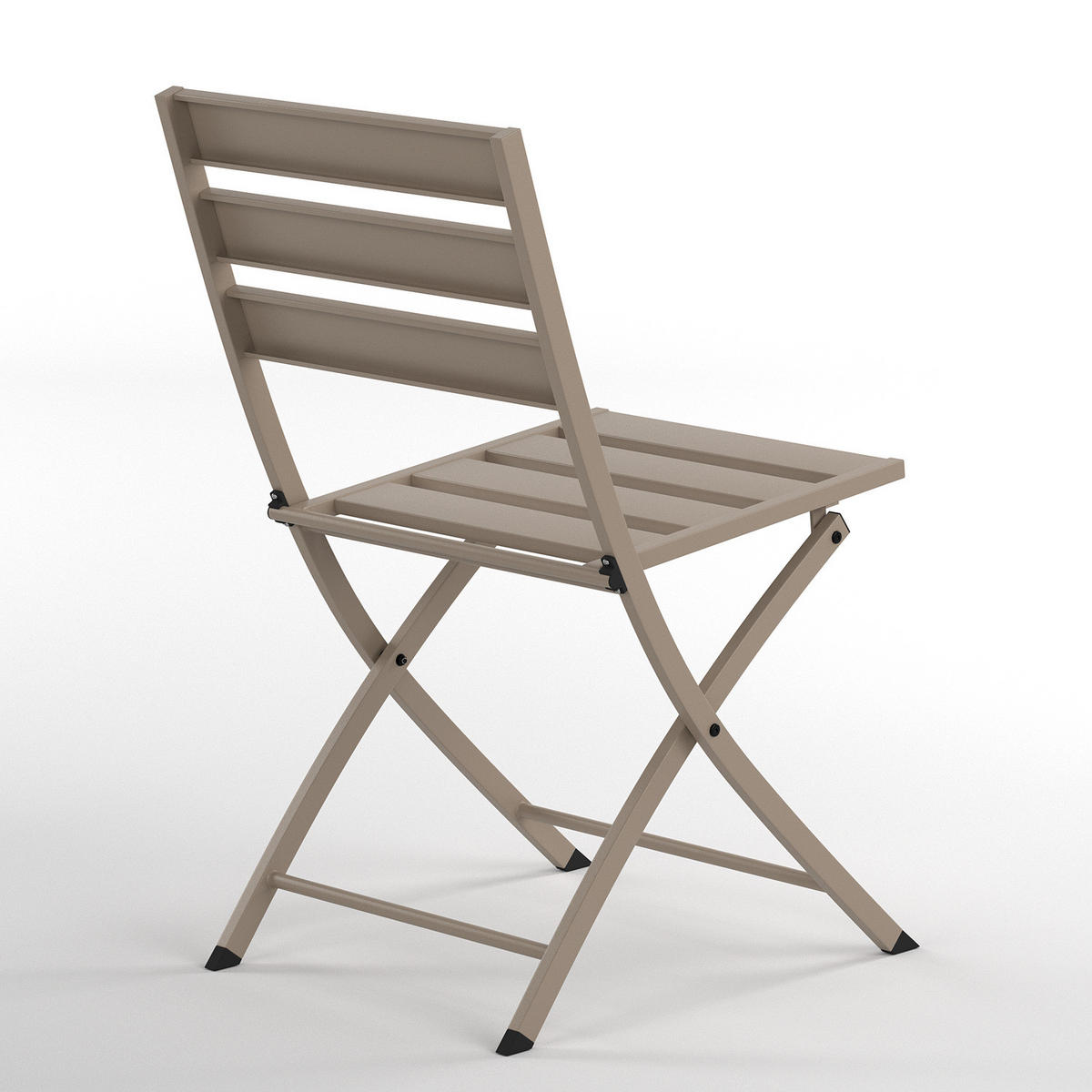 KLAPPSTUHL - 2er-Set - Stahl - Taupe, Metall (45/83/55cm) - home24