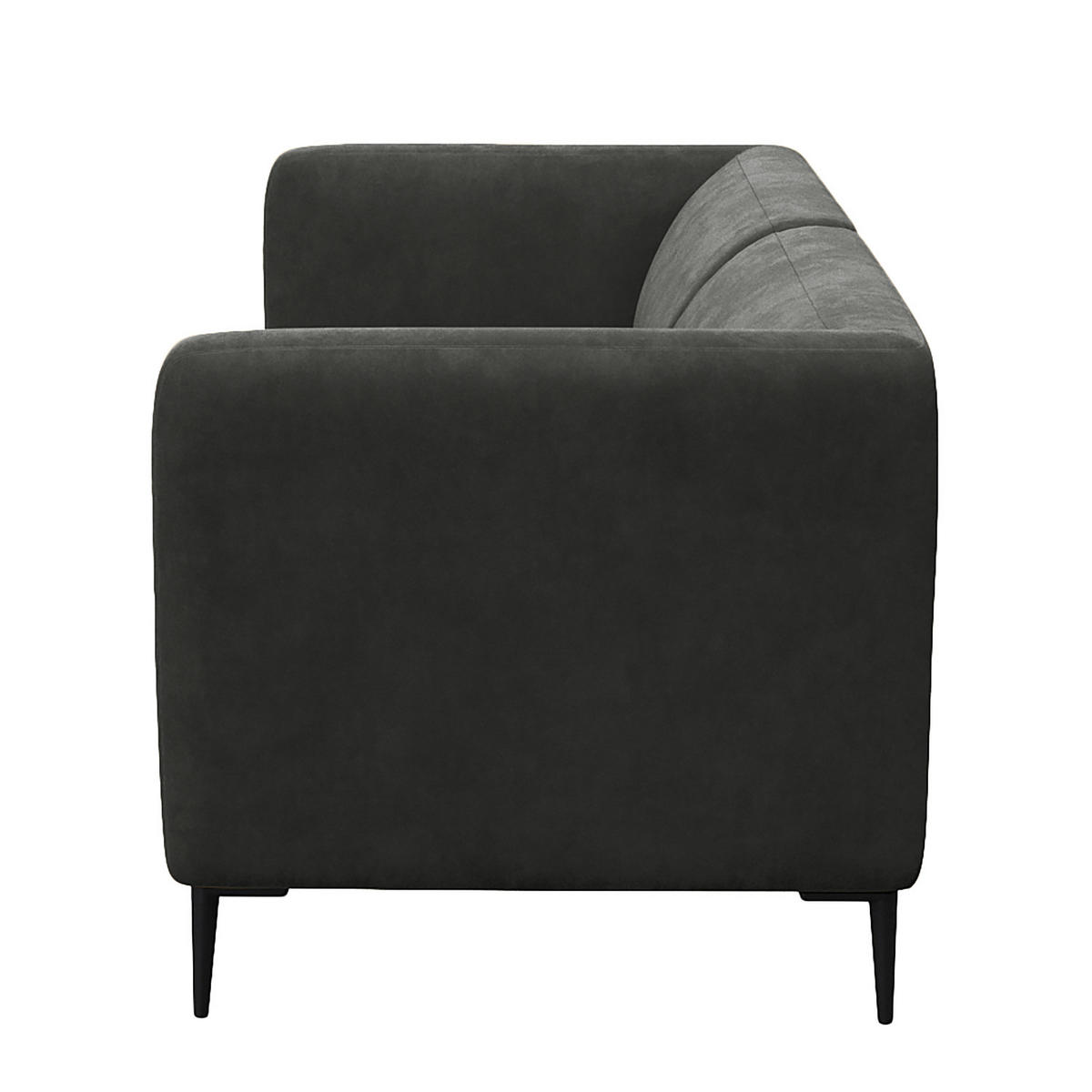 2,5-SITZER SOFA - Schwarz/Grün, Textil/Metall (175/74/88cm) - home24