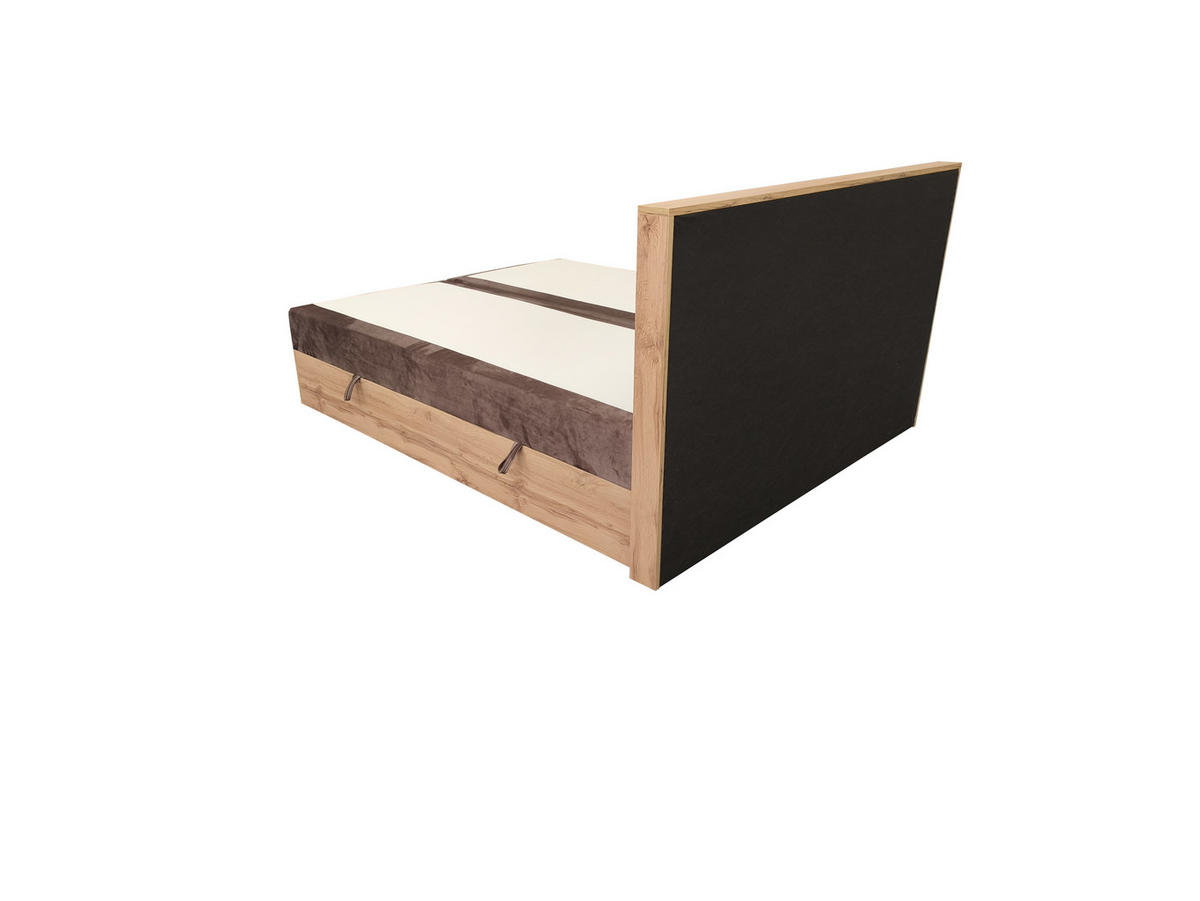 BOXSPRINGBETT Loly 140x200 cm H4 Taschenfederkern Braun - Braun, Textil (140/200cm) - KS Home Concept