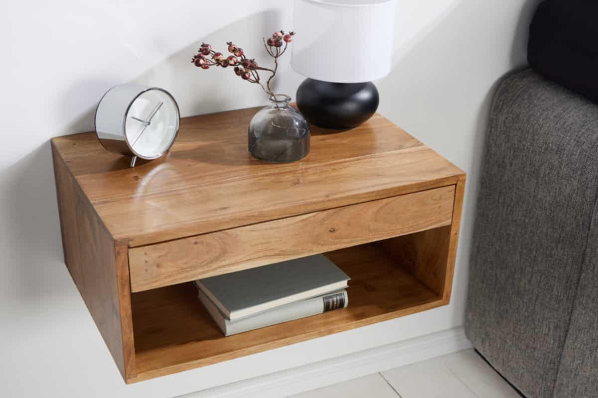 NACHTTISCH PURE Akazie Braun 50cm - Braun, Holz (50/25/35cm) - riess-ambiente