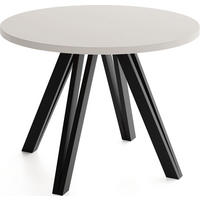 ESSTISCH Ravero runder ausziehbarer, Kaschmir 100/100/77 cm - Kaschmir/Schwarz, Holz/Holzwerkstoff (100/100/77cm) - WFL GROUP