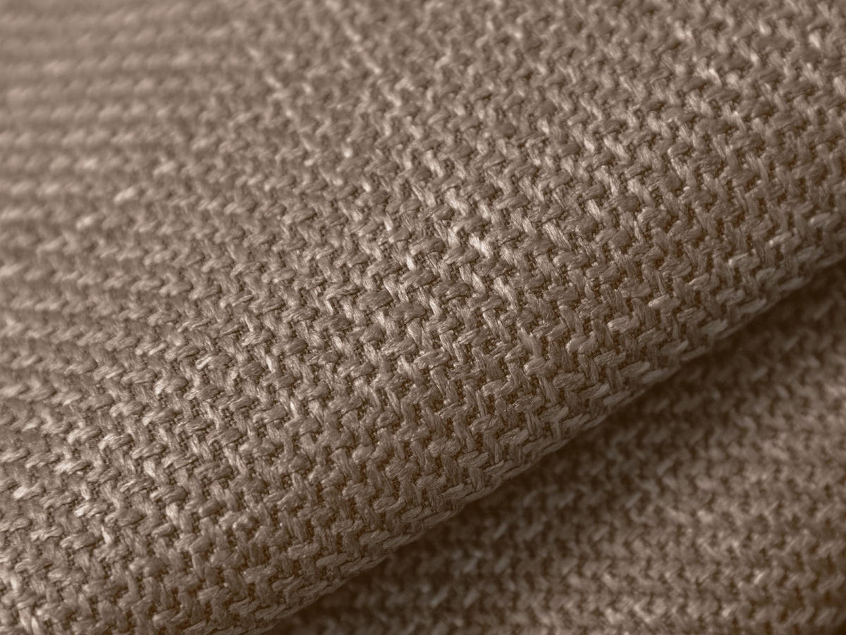 SOFA Kendal aus strukturiertem Stoff dunkelbeige 4 Sitzplätze - Mokka, Textil (255/79/103cm) - Micadoni