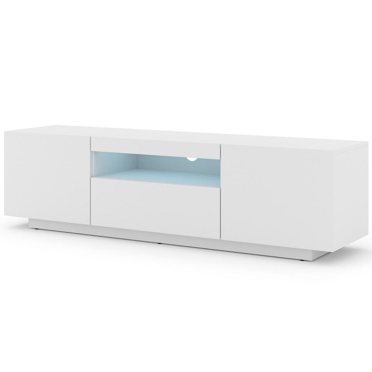 TV-MÖBEL Aurus Weiß - Weiß, Holzwerkstoff (150/36/37cm) - Petits-meubles